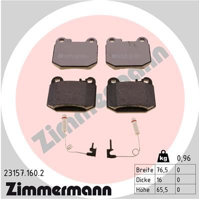 Brake Pad Set, disc brake 23157.160.2