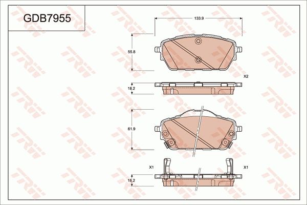 TRW DISC BRAKE PADS - TecDoc Only