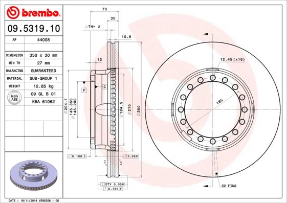 Brake Disc 09.5319.10