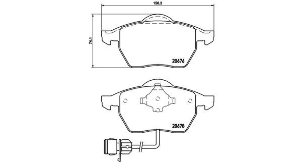 Bremsbelagsatz, Scheibenbremse