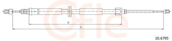 Cable Pull, parking brake 10.6795