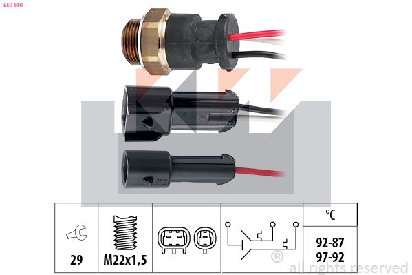 KW 550 610 - Temperaturschalter, K&uuml;hlerl&uuml;fter
