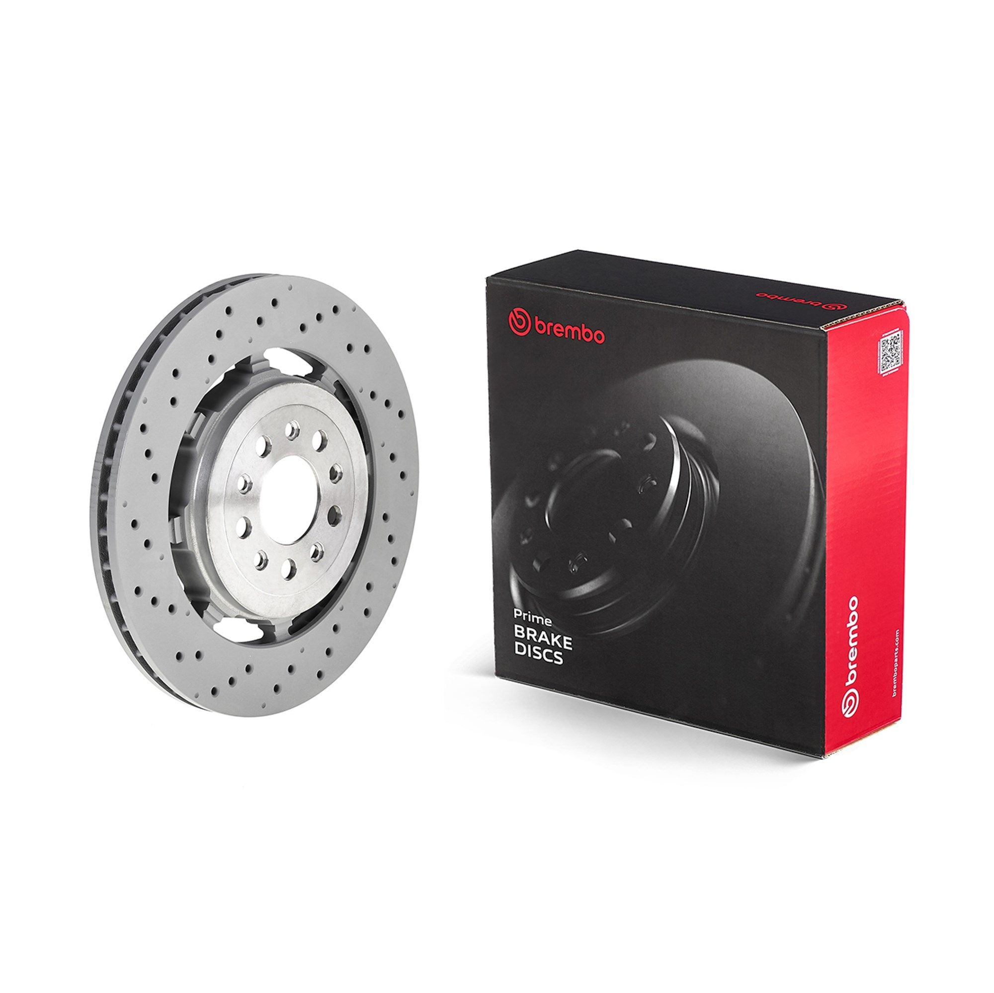BREMBO DISC ROTOR -  ALFA ROMEO GIULIA 17-19 (RR) *X/Drilled, Dual Cast - TecDoc 1