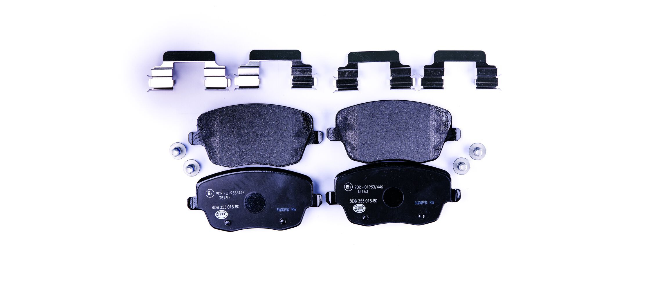 HELLA 8DB 355 018-801 - Bremsbelagsatz, Scheibenbremse