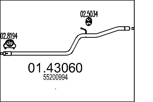 01.43060 MTS kipufogócső