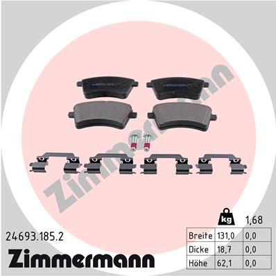 24693.185.2 ZIMMERMANN fékbetétkészlet, tárcsafék
