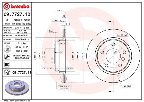 Brake Disc 09.7727.11