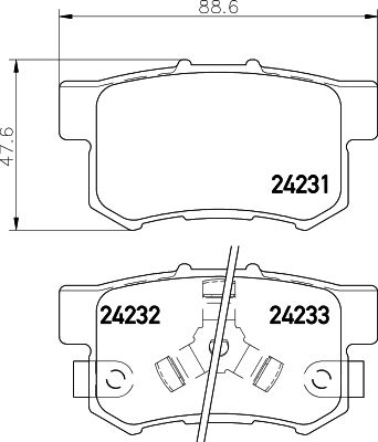 Brake Pad Set, disc brake 8DB 355 012-061