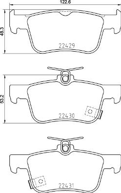 Brake Pad Set, disc brake P 28 089