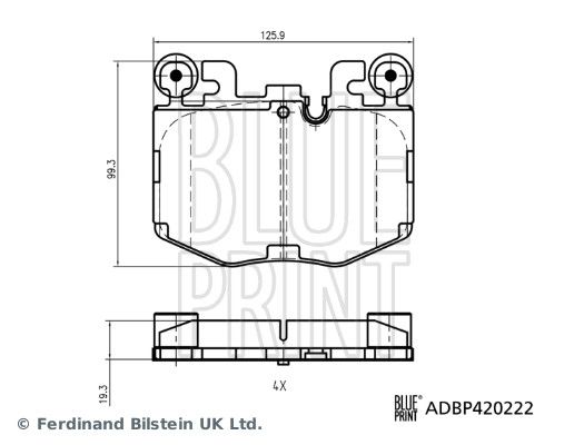 BLUE PRINT ADBP420222 - Bremsbelagsatz, Scheibenbremse