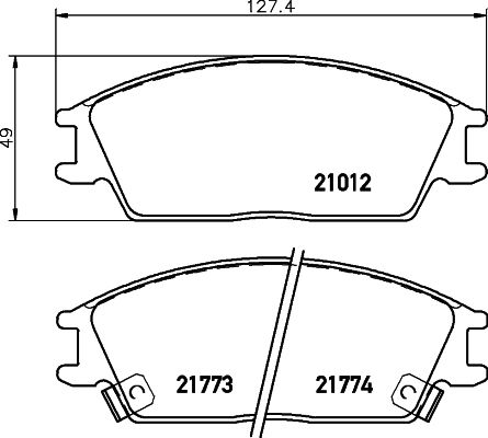 Brake Pad Set, disc brake 8DB 355 006-271