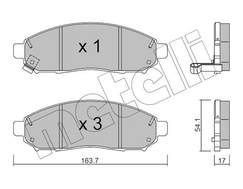 Brake Pad Set, disc brake 22-0743-0