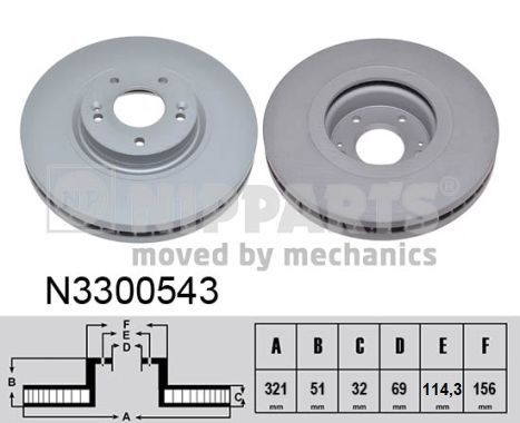 N3300543 NIPPARTS féktárcsa