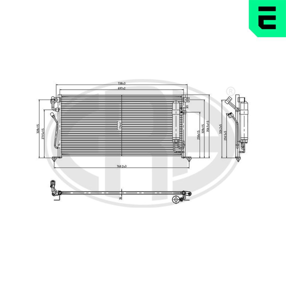 ERA 667330 - Kondensator, Klimaanlage