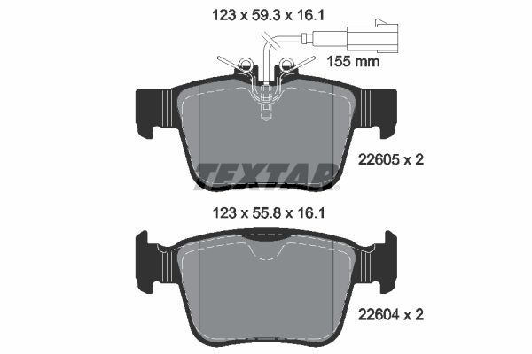 Brake Pad Set, disc brake 2260501