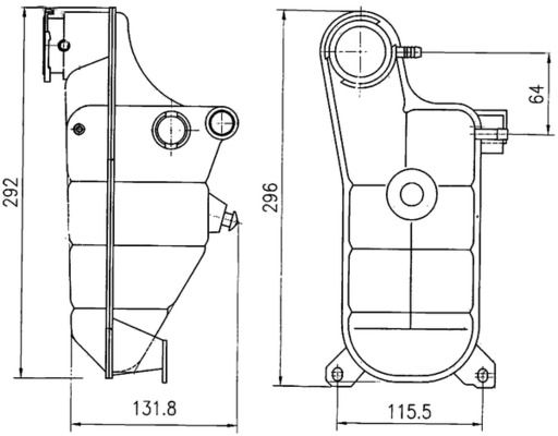 Expansion Tank, coolant CRT 119 000S