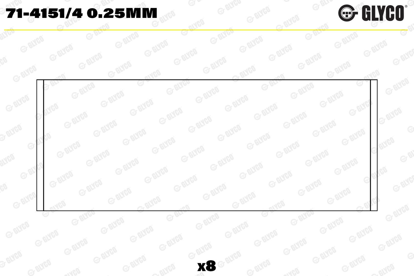 GLYCO 71-4151/4 0.25mm - Pleuellager