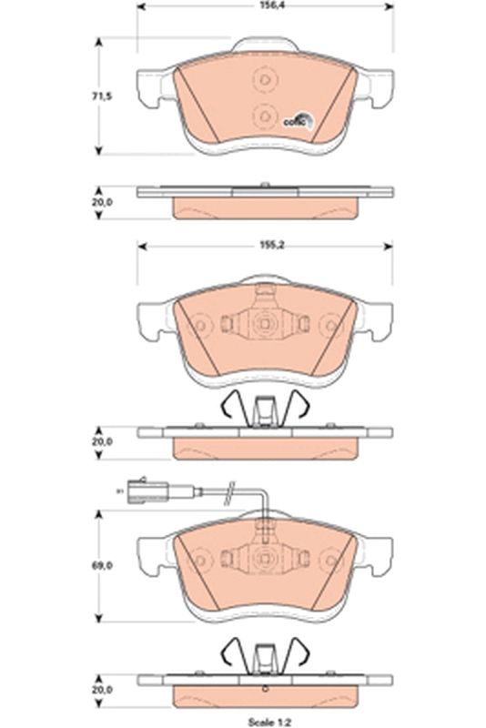 Brake Pad Set, disc brake GDB1864