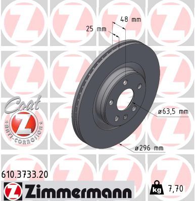 610.3733.20 ZIMMERMANN COAT Z féktárcsa