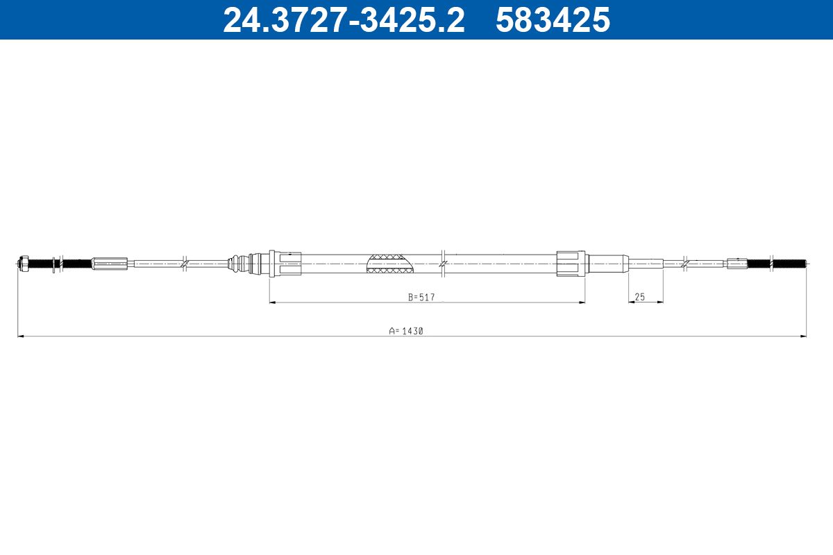 Ate 24.3727-3425.2 Seilzug, Feststellbremse