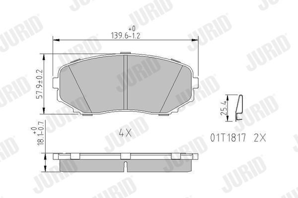 Brake Pad Set, disc brake 572640J