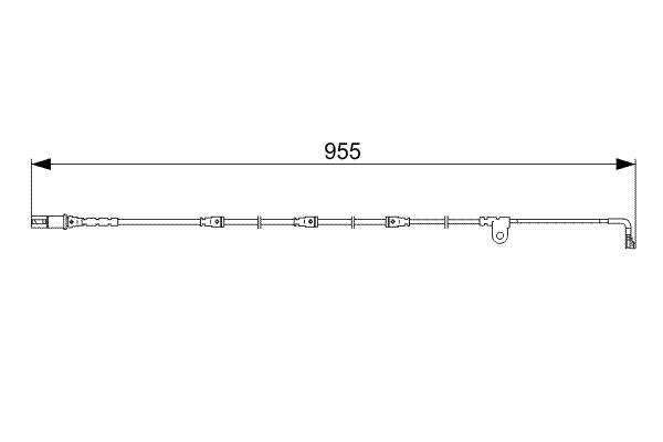 Warning Contact, brake pad wear 1 987 473 028