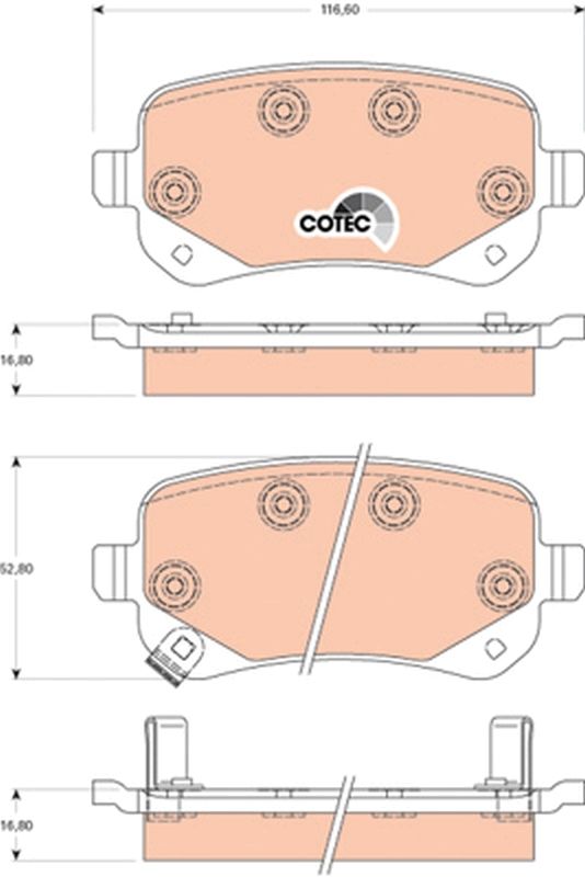 TRW DISC BRAKE PADS - TecDoc 1