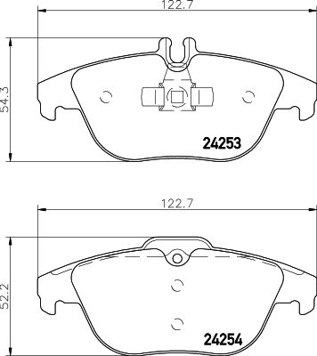 Комплект тормозных колодок, дисковый тормоз 8DB 355 012-741