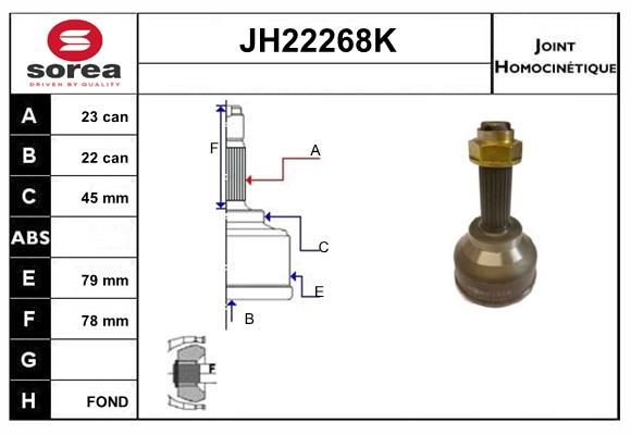 KIT CV JOINT AVEC KR078 - ACCLAIM