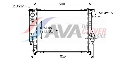 AVA QUALITY COOLING BW2099 - K&uuml;hler, Motork&uuml;hlung ** CLEVER FIT **