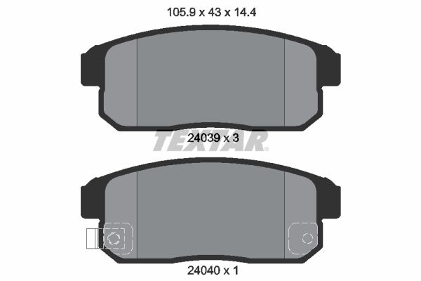 Brake Pad Set, disc brake 2403901