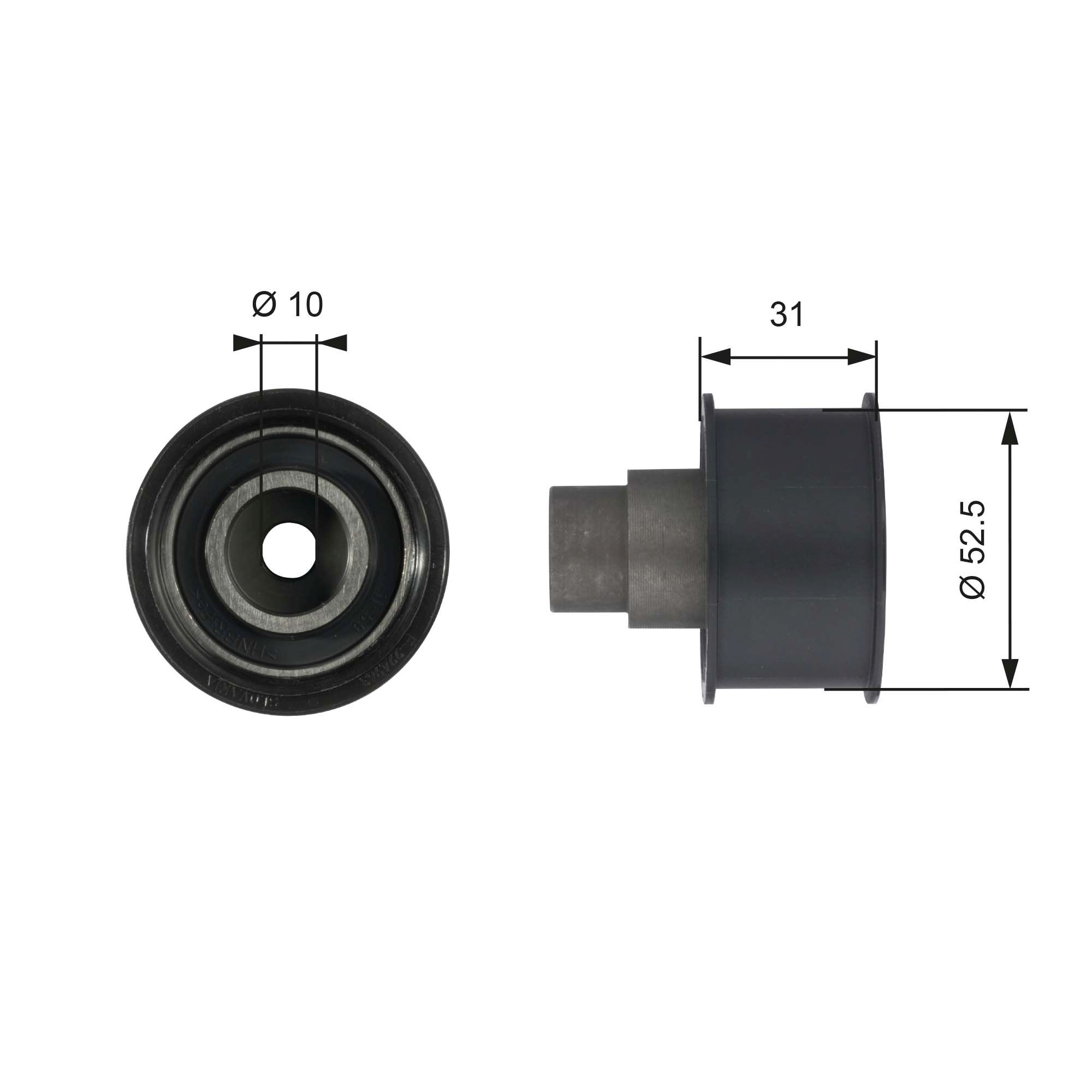 Deflection Pulley/Guide Pulley, timing belt T42080