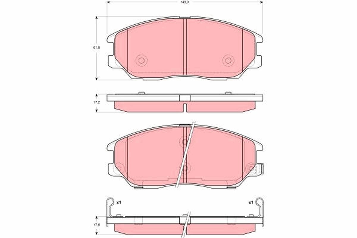 Brake Pad Set, disc brake GDB3360