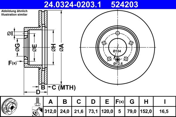 Brake Disc 24.0324-0203.1