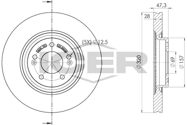 78BD5271-2 ICER féktárcsa