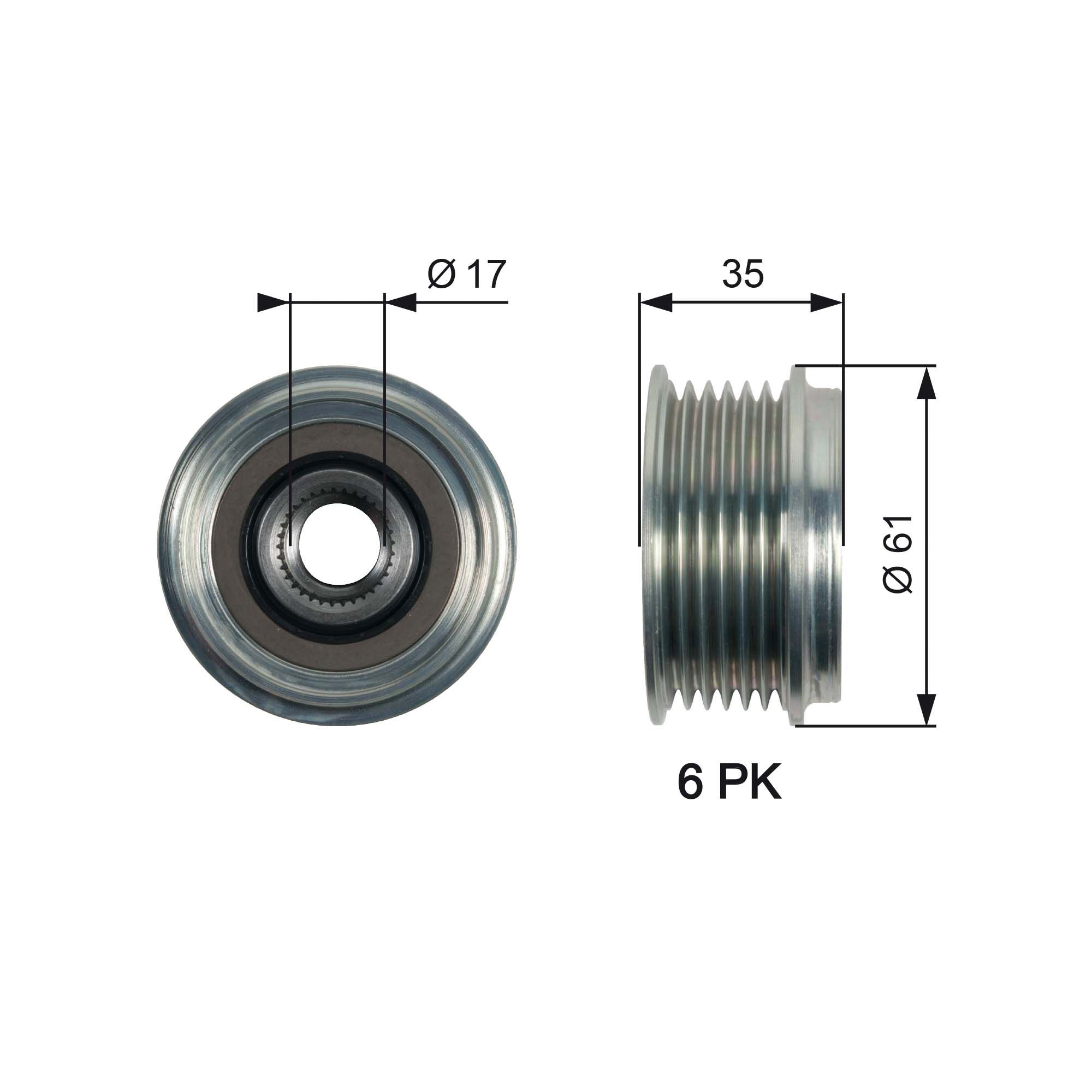 Alternator Freewheel Clutch OAP7166