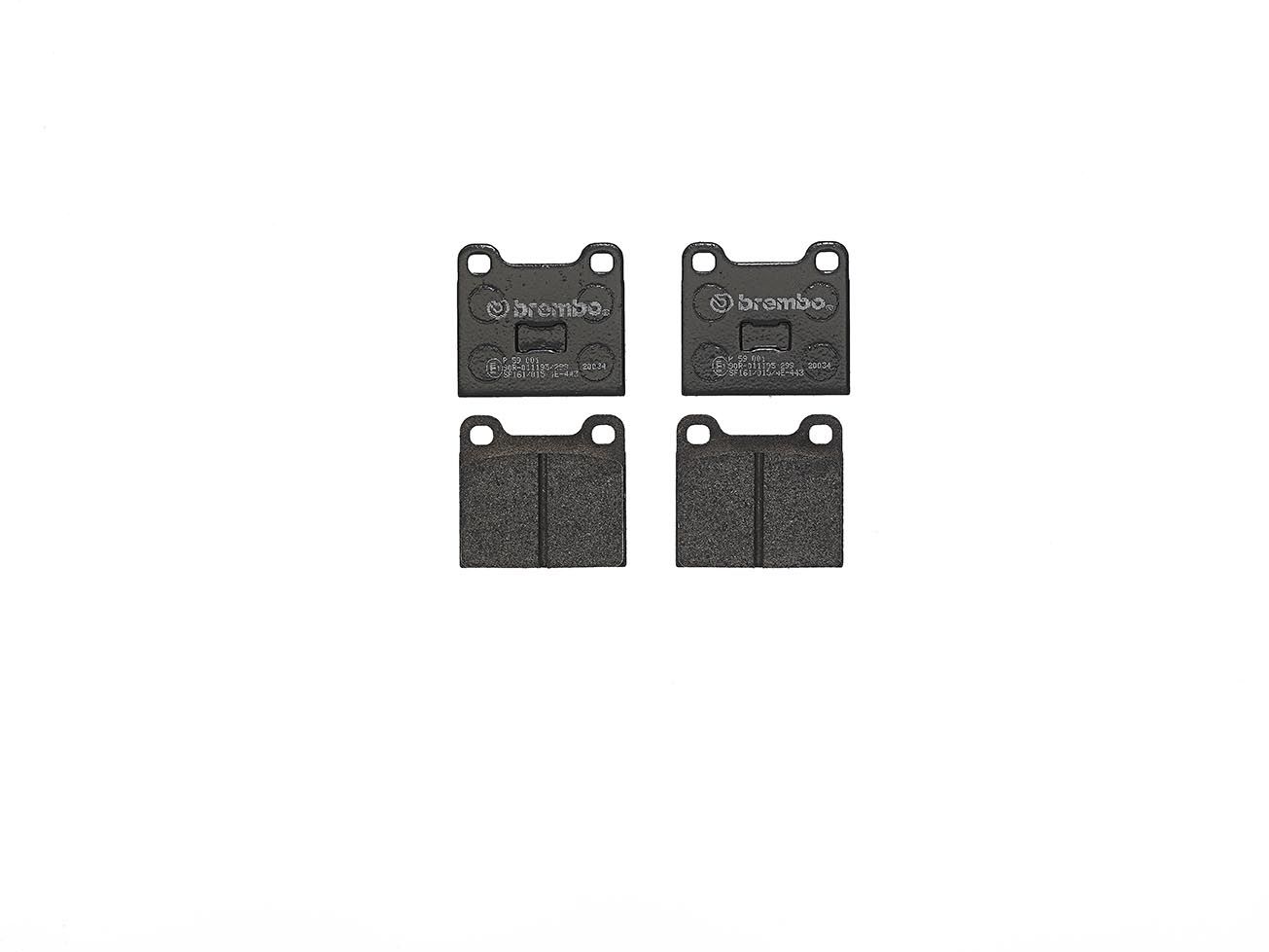 BREMBO P 59 001 - Bremsbelagsatz, Scheibenbremse PRIME LINE