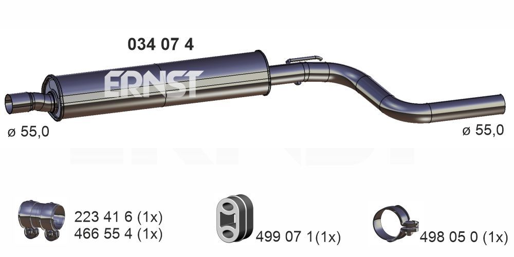 ERNST 034074 - Mittelschalld&auml;mpfer