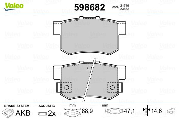 Brake Pad Set, disc brake 598682