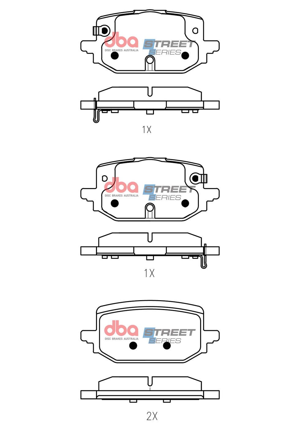 DBA SS STREET SERIES BRAKE PADS [ NISSAN QASHQAI 2022 -> R ] - TecDoc Only