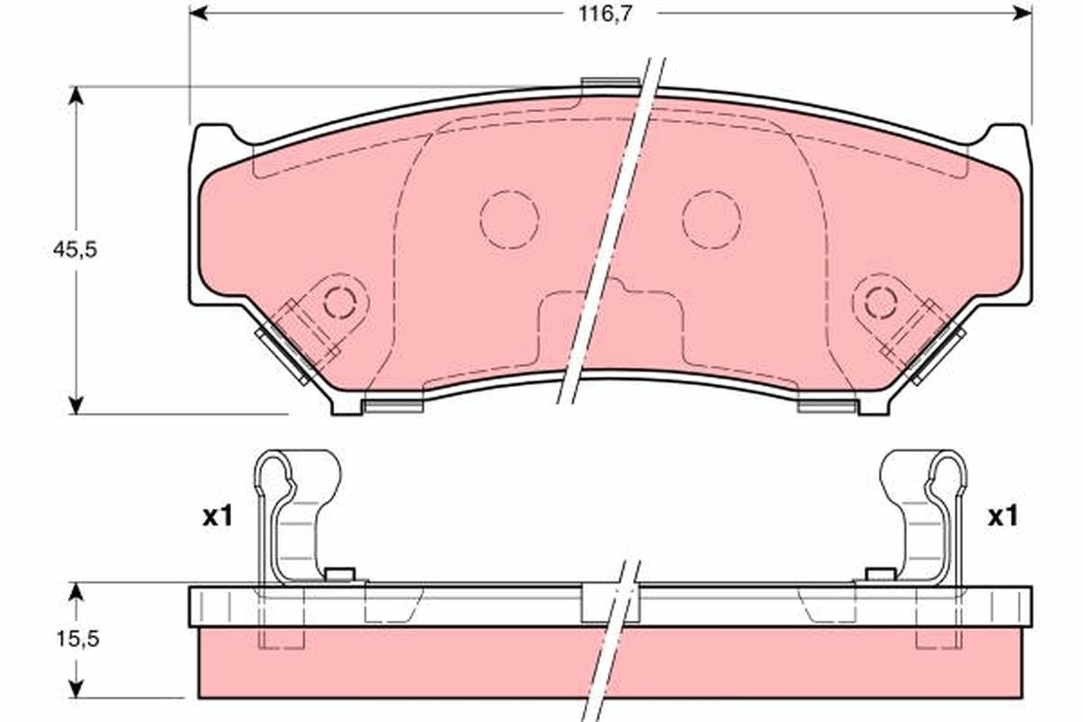 Brake Pad Set, disc brake GDB3182