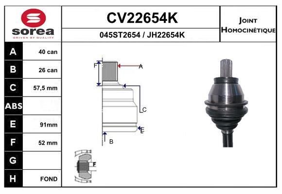 Gelenksatz, Antriebswelle