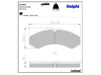 Bremsbelagsatz, Scheibenbremse