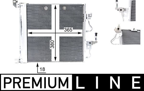 MAHLE AC 376 000P - Kondensator, Klimaanlage
