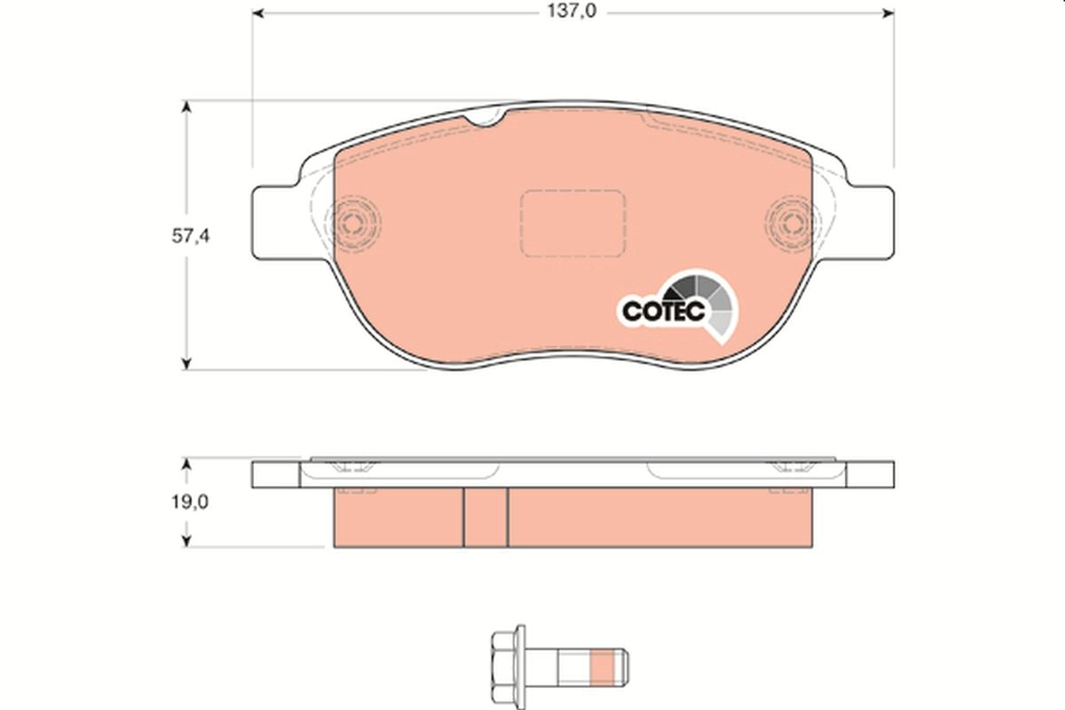 Brake Pad Set, disc brake GDB1624