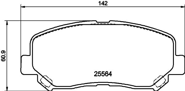 Комплект тормозных колодок, дисковый тормоз 8DB 355 020-511