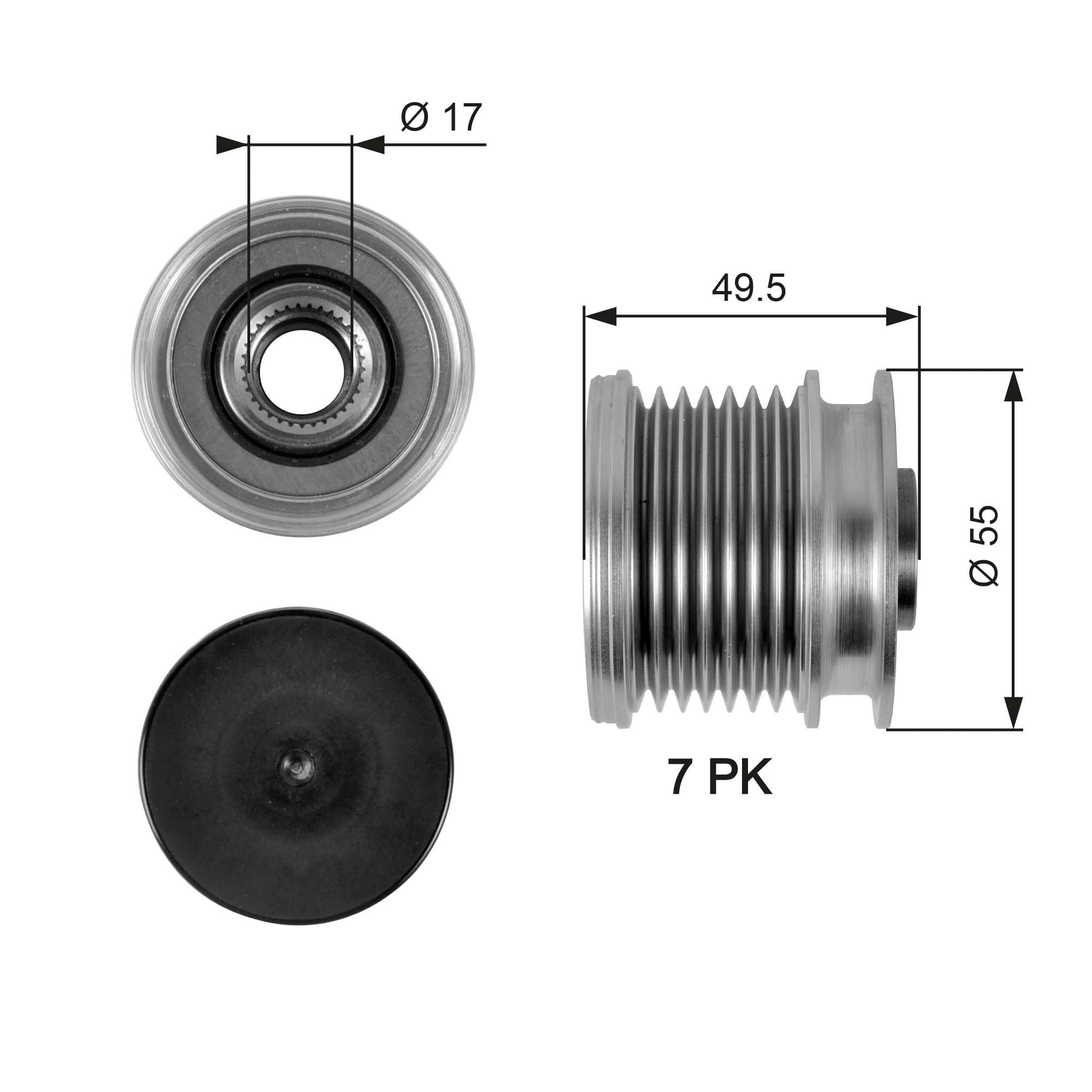 Alternator Freewheel Clutch OAP7086