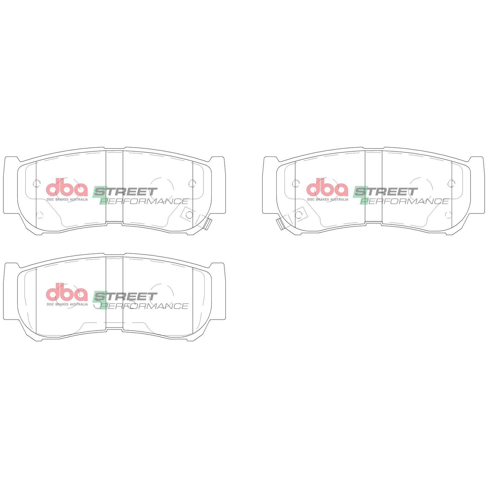 DBA SP STREET PERFORMANCE BRAKE PADS [ Hyundai Sante Fe 2006-2009 R ] - TecDoc Only