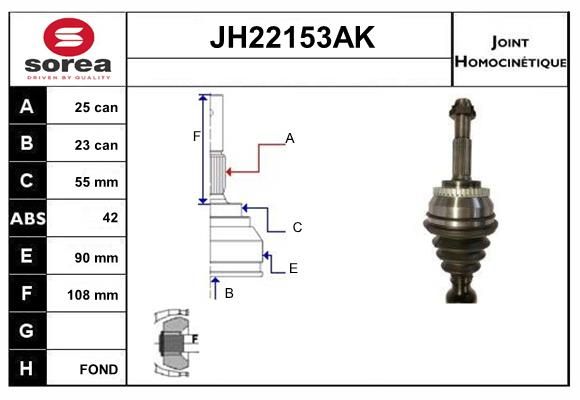 KIT CV JOINT AVEC KR120 - ALMERA