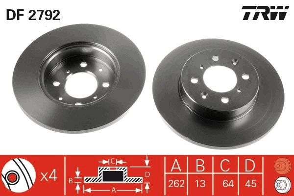 TRW DF2792 Brake Disc